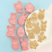 Bouanq Easter Rabbit Eggs Decorations Easter Cookie Bunny Easter Cookie Fondant Baking Tool Eight-piece Set Easter Decorations Indoor Outdoor
