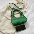 thumbnail image 3 of Bolso de hombro Hobo para mujer, PU suave, Punk, con remaches, Bolso de mano para niñas, bandolera (verde), 3 of 8