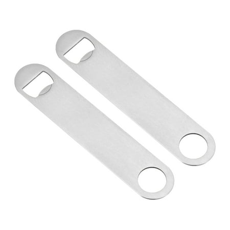 

Uxcell Stainless Steel Flat Bottle Openers 2pcs Beer Bottle Opener with Coated Handle 5.90 Long for Beer Lovers