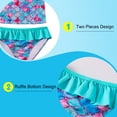 thumbnail image 1 of Swimwear 2pcs Chicas TraJes de Baño de Manga de Manga, 1 of 7
