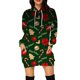 thumbnail image 1 of Vestidos Para Mujer Vestidos de Otoño Corto Estampado Navideño Casual Suelto Manga Larga Cordón Vestido Con Capucha Odeerbi ODB182606, 1 of 5