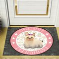 thumbnail image 5 of TOWED22 Round Absorbent Mat Cute Cartoon Pet Dog Mat Pink Diameter 40cm(Pink), 5 of 5