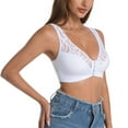 thumbnail image 3 of SCSAlgin Women's Front Closure Bras Racerback No Underwire Plus Size Full Coverage Lace Bra, 3 of 7