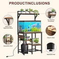 thumbnail image 6 of 20-29 Gallon Fish Tank Stand, Aquarium Stand with Power Outlet, Heavy-Duty Reptile Terrarium Stand Table with 6-Leg Support and 4-Tier Adjustable Storage Shelves,29.3" L x 16.5" W x 29.9"H, 6 of 9