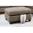 thumbnail image 7 of Mocha Color Reversible L/R Sectional Sofa set Polyfiber Cushion Chaise Sofa Ottoman Couch Living Room, 7 of 7