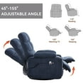 thumbnail image 4 of AENKYO 360° Swivel Recliner with Massage & Heat, Adjustable Rocking Chair with Side Pockets & Cup Holders, Blue, 4 of 10