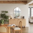 thumbnail image 2 of Nathan James Enloe Scandinavian Accent Cabinet, Living Room Storage Cabinet for Kitchen or Modern Sideboard Buffet with Herringbone Design, Raw Oak, 2 of 6