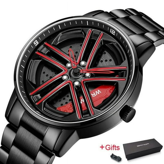 EXPLOJOY Men's Luxury Wheel Dial Watch – Fashion Military Quartz Wristwatch for Casual & Statement Wear