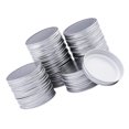 thumbnail image 2 of 24Pcs 86mm Split-Type Wide Mouth Lids; Storage Jar Caps; Jars Lids Storage Caps Storage Jar Caps; Seal with Sealing Rings Replacement Seal Cover, Silver, 2 of 8