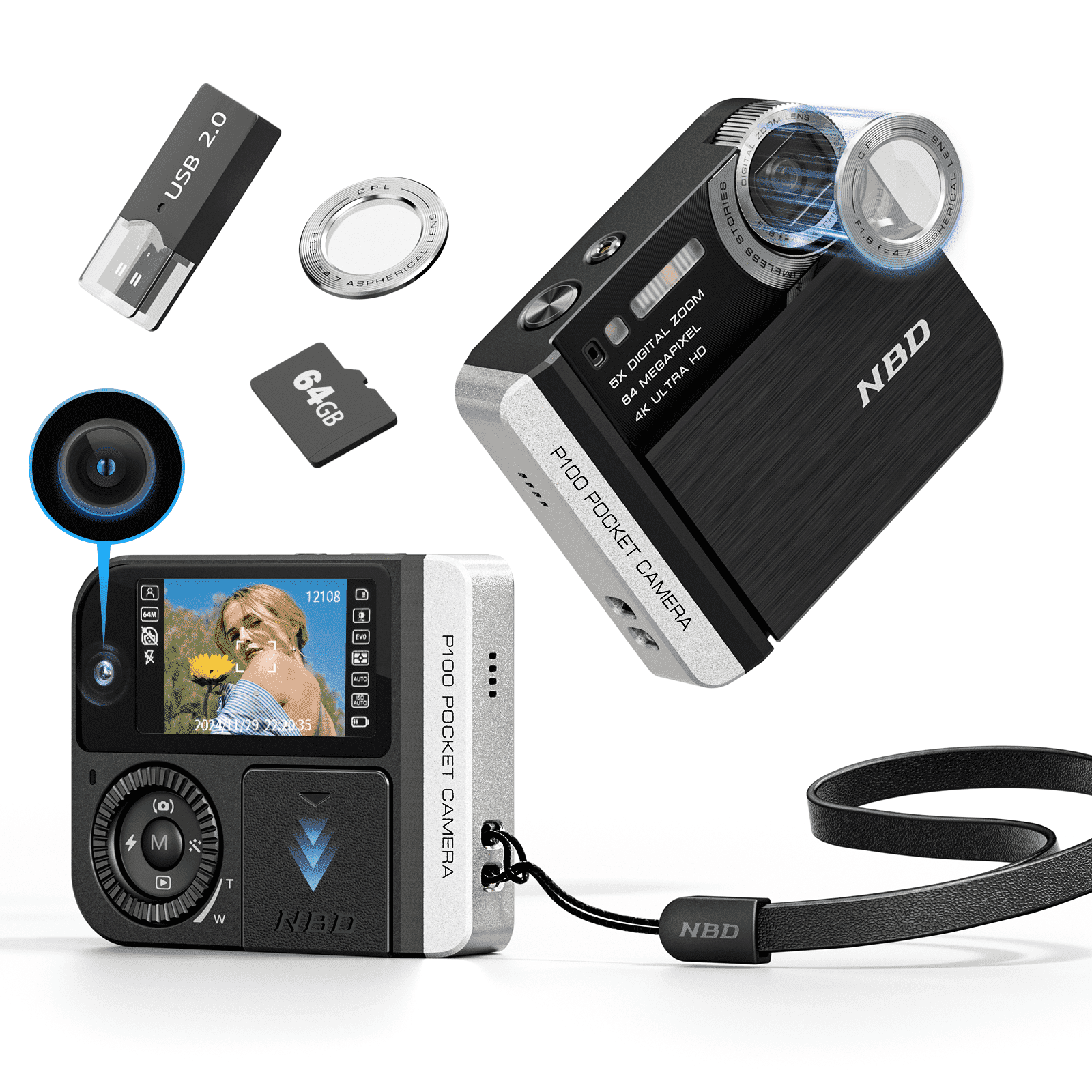 Nikon Coolpix S32 13.2 Megapixel Compact Camera, White - Walmart.com