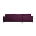 thumbnail image 5 of BSHTI 103.5” Modern Convertible Sectional Sofa Couch, Fabric L-Shaped 3-Seater Sofa Sectional for Livingroom(Purple), 5 of 9