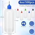 thumbnail image 3 of Singhou 100 unidades de botellas de 120 ml con pegamento, plástico C, 3 of 5