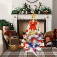 thumbnail image 7 of Mini Christmas Tree, Battery Operated Christmas Tree, Desktop Christmas Tree with Lights and Ornaments for Party Decor, White PVC Small Christmas Tree with Colored Lights and Decoration Set, 7 of 7