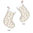 thumbnail image 3 of Balery Rose Flowers Pattern Christmas Stockings with Initials, 18" Large Knit Christmas Stocking,Xmas Stocking for Kids, Holiday and Family Stocking, 3 of 7