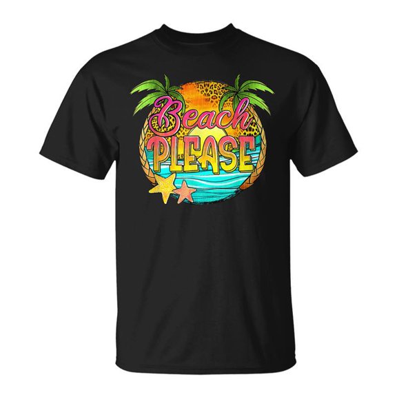 Beach Please Summer Vibes Leopard Holiday V2 TShirt