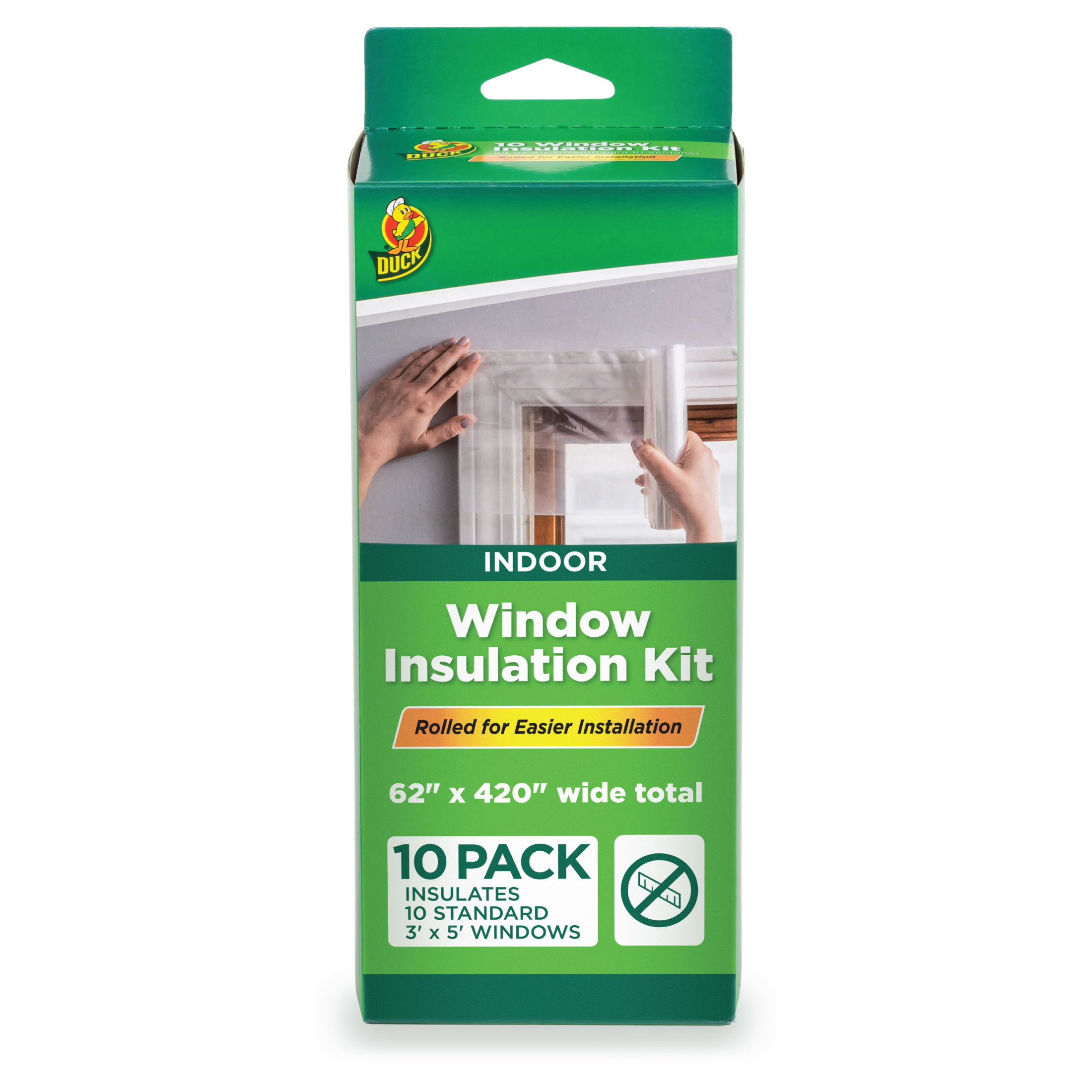 Frost King EZ Roll Window Insulation Kit - 62" X 420" Clear Plastic Film, Insulates Up To 10 Windows, Winter Draft Stopper