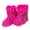 Hot Pink, variant on JUSLIO Womens Boots Mid Calf Boots Comfort Snow Boots for Women Solid Color Fashion Casual Slip On Fleece Boots for Women