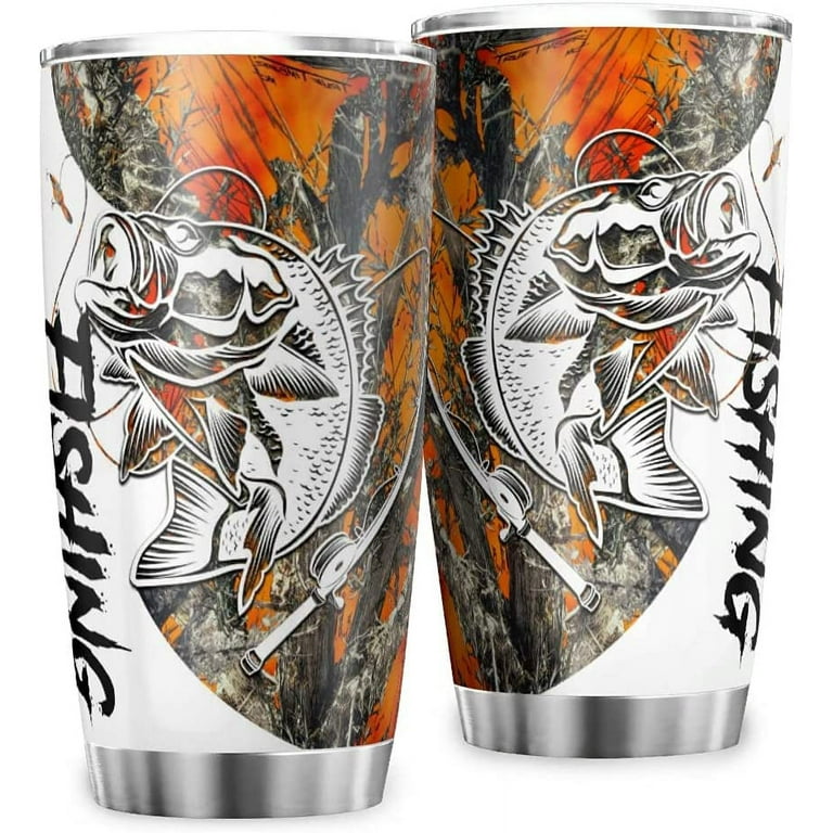 Hookers and Blow, Funny Fishing Gift Insulated Stainless Steel Tumbler -  Fishing Cup