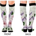 thumbnail image 2 of GZHJMY Lavender Compression Socks, Women Men Long Stocking (20-30mmHg), Travel Knee High Stockings for Athletic Sports,Running,Cycling,Nursing, 2 of 7