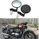 thumbnail image 1 of 2pcs/Pair 7/8 Universal Motorcycle Rear View Mirrors Round Handle Bar End Foldable Motorbike Side For Cafe Racer CAR, 1 of 5