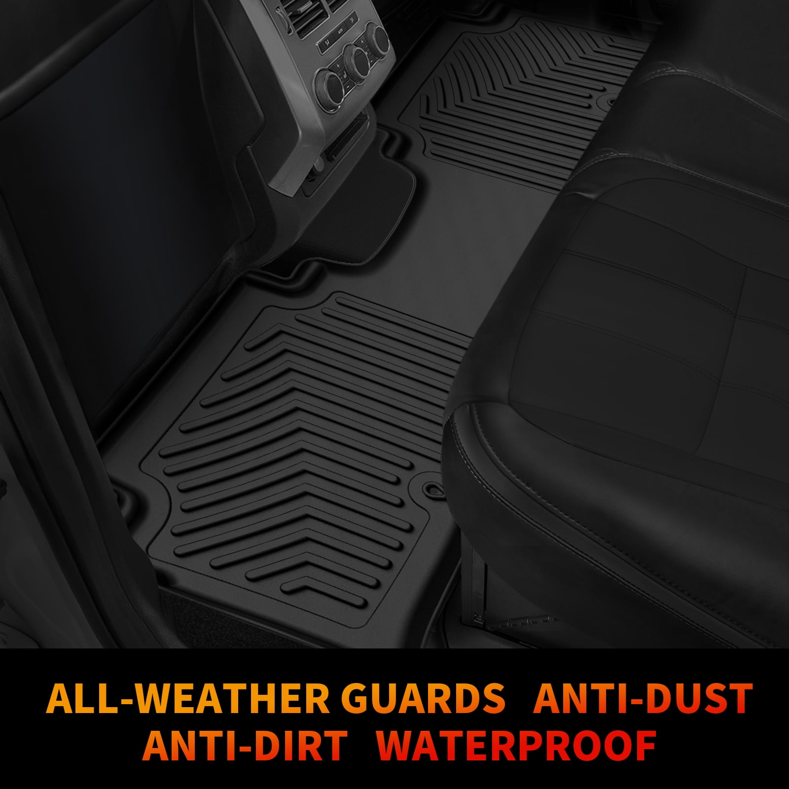 RVNI Floor Mats for 2020-2023 Kia Soul 1st & 2nd Row TPE All-Weather Front Rear Full Set Liners