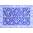 thumbnail image 1 of Ahgly Company Machine Washable Indoor Rectangle Oriental Blue Traditional Area Rugs, 2' x 4', 1 of 4
