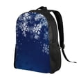 thumbnail image 2 of Fuzoiu Christmas Blue Print Laptop Backpack,Work Business Backpacks, Large Capacity Nurse Bag College Bookbag for School, Waterproof Casual Daypack for Travel, 2 of 8