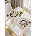 thumbnail image 5 of Brown Grey Cat Placemats Set of 4, Modern Art Placemats for Dining Table, Place Mats for Kitchen Tabletop, Waterproof Wipeable Dining Table Mats Set, 5 of 9