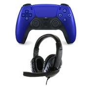 PlayStation DualSense Video Game Bundle with DualSense Controller Universal Headset for PS5, Blue, 1 Pack