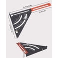 thumbnail image 2 of Escuadra de carpintero, transportador triangular multifuncional, regla triangular plegable, herramienta de marcado de aluminio con lápiz automático y recarga, adecuada, 2 of 5