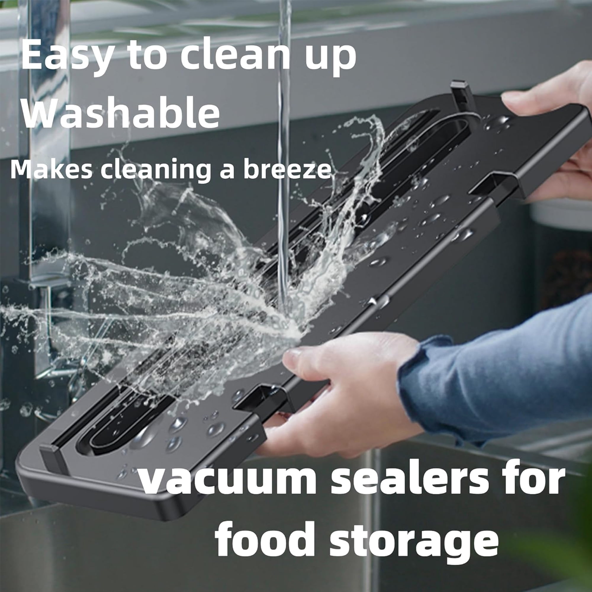 Large Suction Force Small Vacuum Food Sealer Machine, Meat Sealers Vacuum Packing Machine for Food Storage, Food Vacuum Sealing Machine, Build-In Cutter