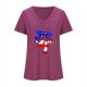 thumbnail image 5 of Camisetas de Cuello Redondo Impreso Gradiente de las Mujeres, Manga Corta Casual Top para el Uso Diario, 5 of 6