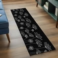 thumbnail image 3 of Runner Rug 2'x6', Black Dandelion Washable Non-Slip Hallway Runner Rugs, Spring Modern Minimalist Country Flower Bedside Rugs Floor Mats Carpet Runners for Kitchen Bathroom Laundry Room, 3 of 8