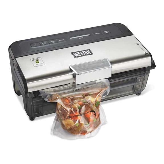 Weston Vacuum Sealer Bags, 2 Ply 3mm thick, for NutriFresh, FoodSaver & Other Heat-Seal Systems, for Meal Prep and Sous Vide, BPA Free, 8"x12" (Quart), 32 Bags Stand-Up for Food/Liquids, Clear 8"x12" (Quart), 32 Count for Food/Liquid