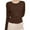Coffee, variant on Ediodpoh Cardigan Sweaters for Women Long Sleeve Round Neck Knitted Cardigan Sweater Pure Color Casual Coffee XL