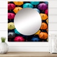 thumbnail image 1 of Designart "Umbrella Canopy in the Sky III" Sky Square Mirror Wall Decor Traditional - Large Multicolor Square Bathroom Mirror - Square Printed Wall Mirror Art, 1 of 5