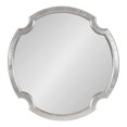 thumbnail image 2 of Kate and Laurel Susannah Round Scallop Mirror, 28, Silver, Scalloped Rounded Statement Mirror for Mantle, 2 of 8