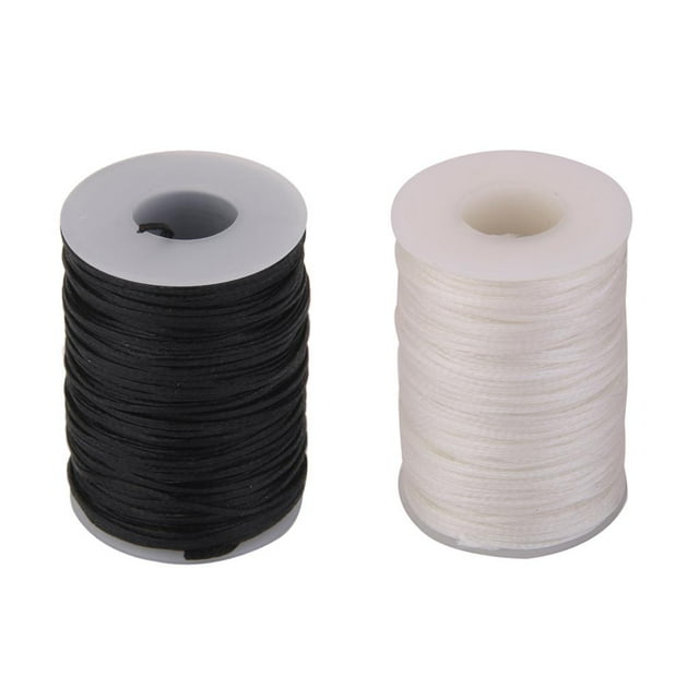 2 Pedazos Hilo 1.2mm Zulema Cuerda De Cuero De Microfibra Encerado 70 Metros Artesanía con hilo encerado plano