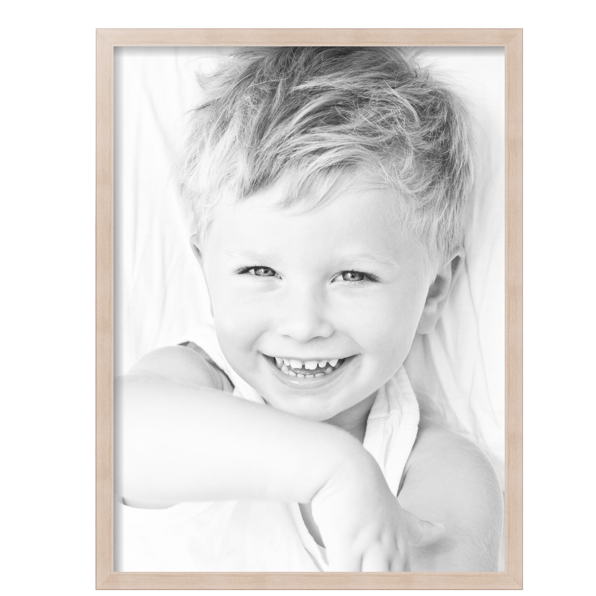 ArtToFrames 18" x 24" Clear Maple Picture Frame, 18x24 inch White Wood Poster Frame (WOM-4113), 4 Pack