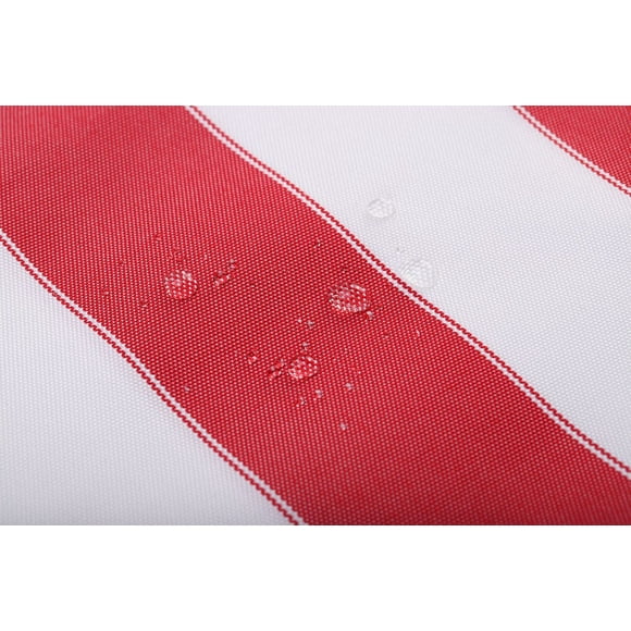 Stripe Waterproof Canvas Awning Fabric Fabric Waterproof Outdoor Fabric 60" Red_White (1 Yards) (Cut Separately by Yard for Prime Orders)