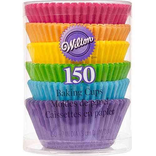 Wilton Rainbow Color Bright Cupcake Liners, 150-Count