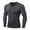Gray, variant on Lolmot Men's Compression Shirt Long Sleeve V-Neck Solid Color Quick-Drying Workkout Gym Shirts Baselayer Athletic Undershirt for Basketball Football