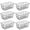 Black, variant on 15.2" Metal Wire Baskets for Organizing 6 Pack, Household Pantry Storage Freezer Organizer Bins with Handles, Freezer Baskets for Upright Freezer, Refrigerators, Kitchen Cabinets, Black