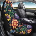 thumbnail image 4 of Uourmeti Front Car Seat Cover Wear Resistant Seat Covers for Cars Polyester Stretchy, Suitable for Trucks Vehicle, Vibrant Floral Garden, 4 of 6