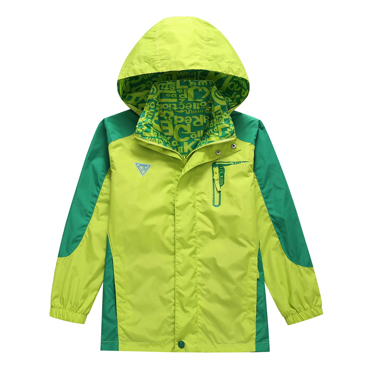 KID1234 Boys' Rain Jacket Lightweight Quick Dry Waterproof Hooded