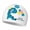 WH2, variant on Landzoo One Children's Silicone Swimming Caps Are Cartoon Cute And Non Constricting Both Boys And Girls Silicone Swimming Caps For Babies Are Ear Caps (5Y-12Y) Cute Practical One Size