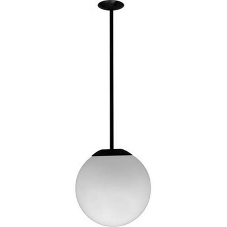 

16 in. 120 V 35 watts Ceiling Globe Fixture 24 in. Drop with High Pressure Sodium Lamp Black
