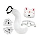 thumbnail image 5 of Conjunto de máscara y cola de gato y zorro, bonito collar para Halloween, espectáculos, cumpleaños Blanco Rojo, 5 of 9