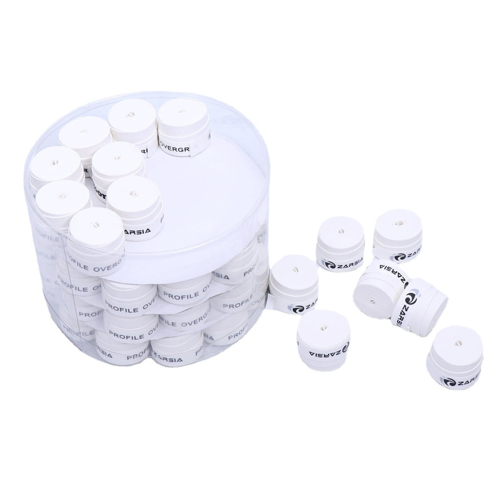 60 Pcs/Set Tennis Racket Overgrips Badminton Overgrip Anti-slip Grip Tape Absorbs Sweat Replacement Grip Tape