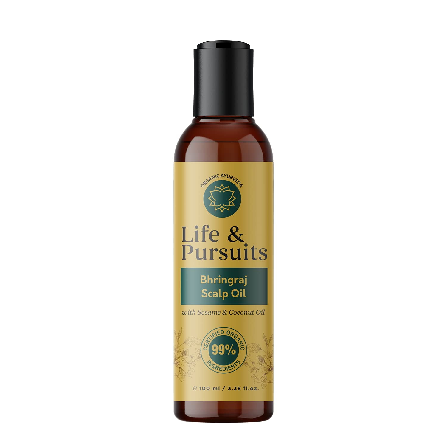 Life & Pursuits Organic Hair Growth Oil ( fl oz) - Ayurvedic Scalp  Therapy Oil for Healthy Hair, Goodness of Bhringraj, Amla, Coconut, Sesame,  Almond, Onion, & Castor Oil 